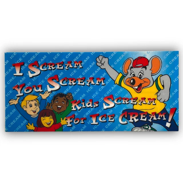 Chuck E Cheese Ice Cream Machine RARE CHUCK E. Cheese’s In Store Ice Cream Machine Display Sign EUR 141