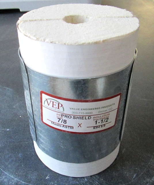 VEP Pro Shield Calcium Silicate Thermal Pipe Insulation Hanger Shields 7/8x1-1/2