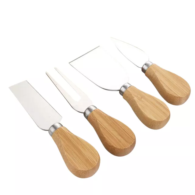 4 Types Different Style Wood Handle Butter Cheese Pizza Cutter Fork Kitchen Tool
