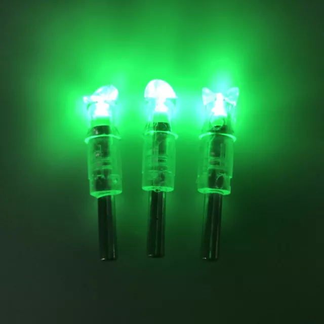 12pcs Lighted Nocks for Crossbow Bolts .300''/7.62mm Inside Diameter Half Moon