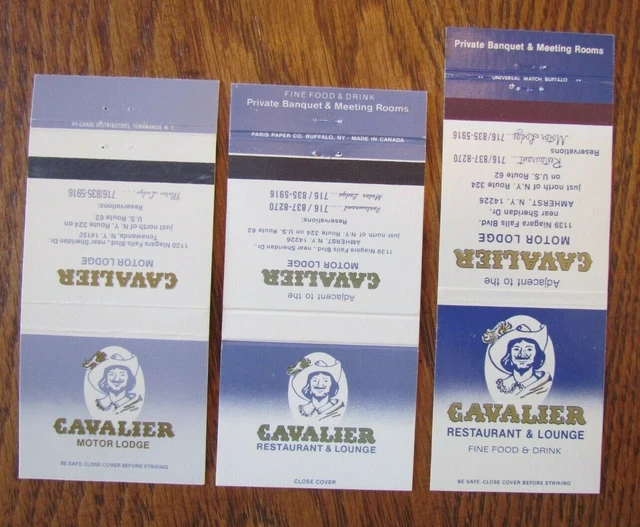 Cavalier Matchbook Matchcovers: Cavalier Motor Lodge (Tonawanda, New York) -E13