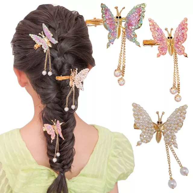 Butterfly Hair Clips Claw Crab Pearl Tassel Geometric Barrettes Hair Accessories