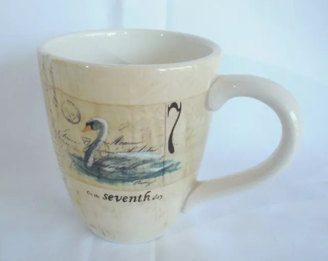 Williams Sonoma Coffee Mug 12 Days of Christmas Swans Maids Ladies Dancing