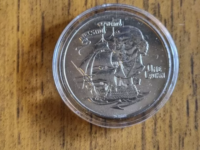 1980 Gibraltar One Crown coin : Nelson