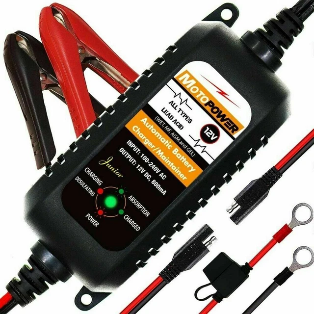 Chargeur De Batterie Automatique Intelligent Auto Voiture Moto Professionnel 12V