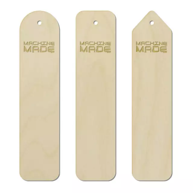 3 x 'Machine Made' Birch Bookmarks (BK00031263)