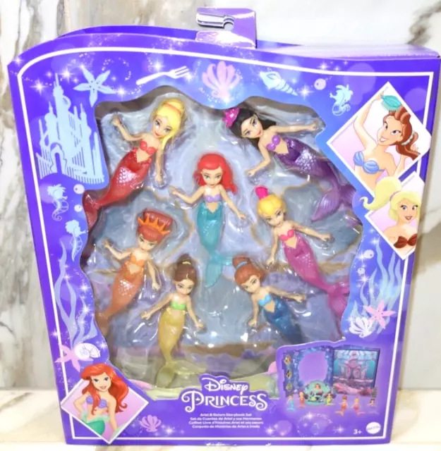 Disney Princess The Little Mermaid Ariel and Sisters 7 Pack Mermaid Dolls Toys