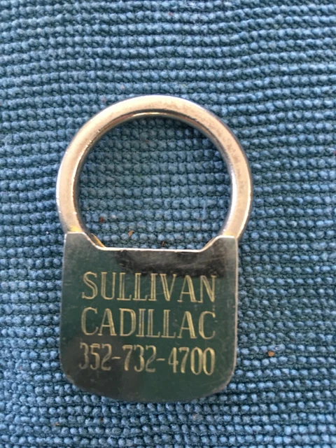 Vintage Sullivan Cadillac Keychain Ocala FL, Florida Key Ring Accessory