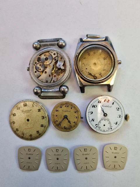 lot de 45 petits cadrans de montre ancienne , vintage, de 2