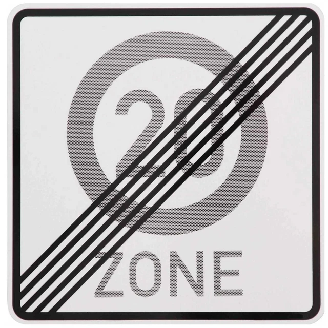 SEGNALE STRADALE FINE Zone 20 Geburtstags-Schild Verkehrszeichen A 30 ...
