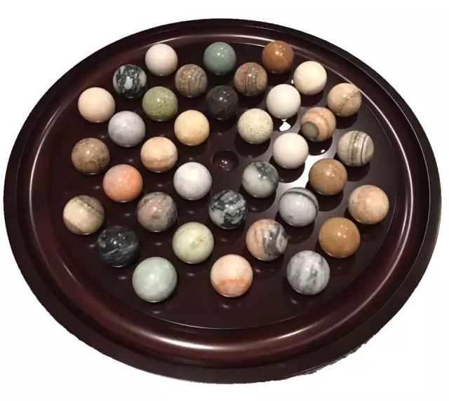 Vintage Bombay Company  Solitaire Board Game with Marbles 1994