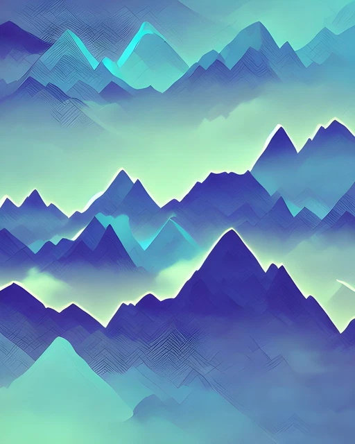 The Mountains above by marc 1/1 nft digital crypto art