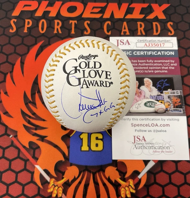LARRY WALKER 7x GG Signed Autographed Gold Glove Award Baseball Auto JSA AJ35017 LARRY WALKER 7x GG Signed Autographed Gold Glove Award Baseball Auto JSA AJ35017