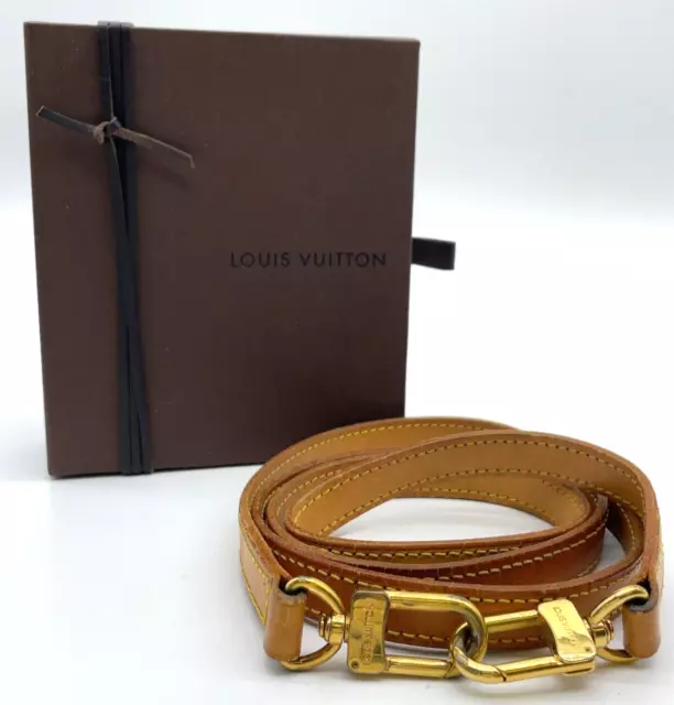 Authentic  LOUIS VUITTON Leather shoulder strap W/Box NS0401261