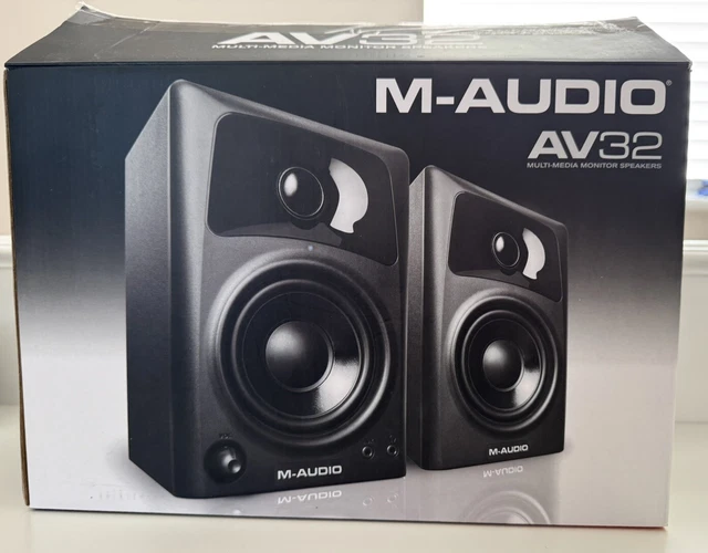MAUDIO AV32 ACTIVE Monitor Speakers. With 2m Of Free Speaker Cable