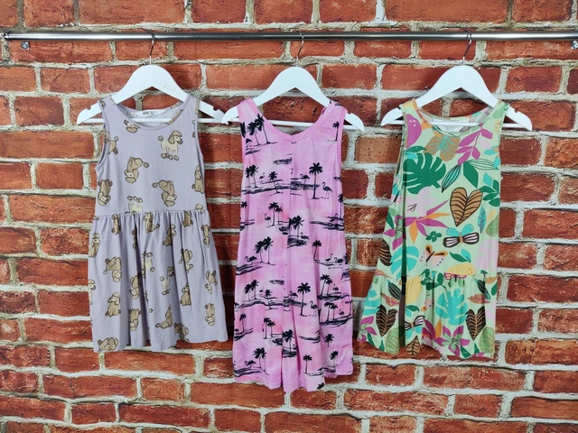 Pacchetto Tuta Estiva Bambina Età 4-5 Anni Next H&M Set Abito Senza Maniche 110Cm