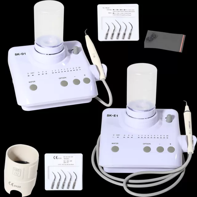 Portable Dental Ultrasonic Piezo Scaler w/ Handpiece Tips Bottles Fit EMS/DTE UK