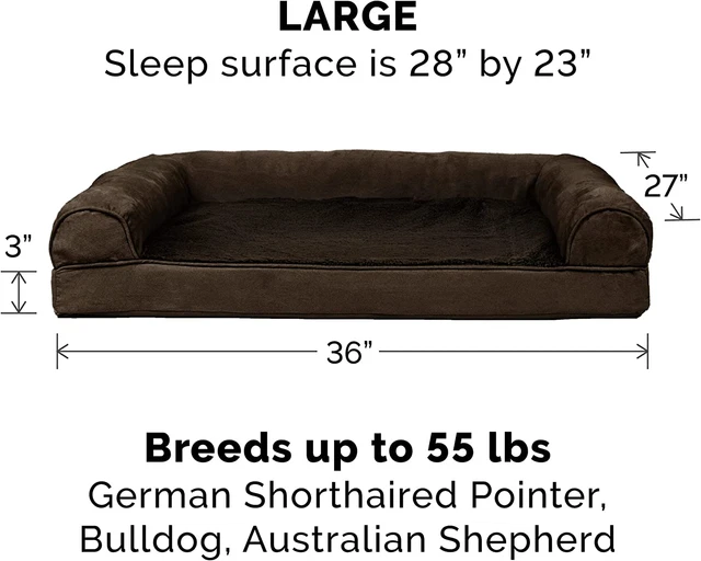 Orthopedic Dog Bed for Large/Medium Dogs with Removable Bolsters & Washable 3