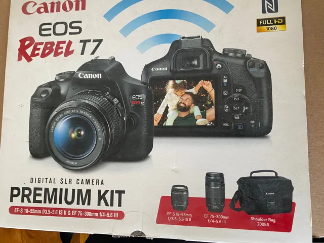 Canon EOS Rebel T7 24.1MP Digital Camera & Kit with 18-55mm and 75-300mmLens