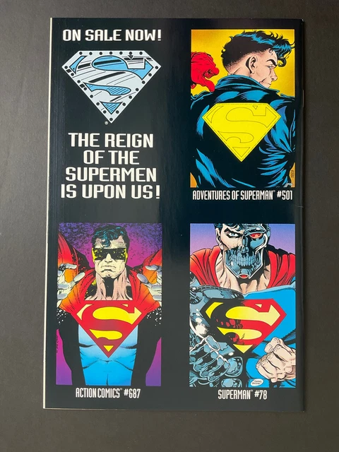 Superman Man of Steel #22 DC Comics 1993 Die-cut Double Cover Poster Boarded 12