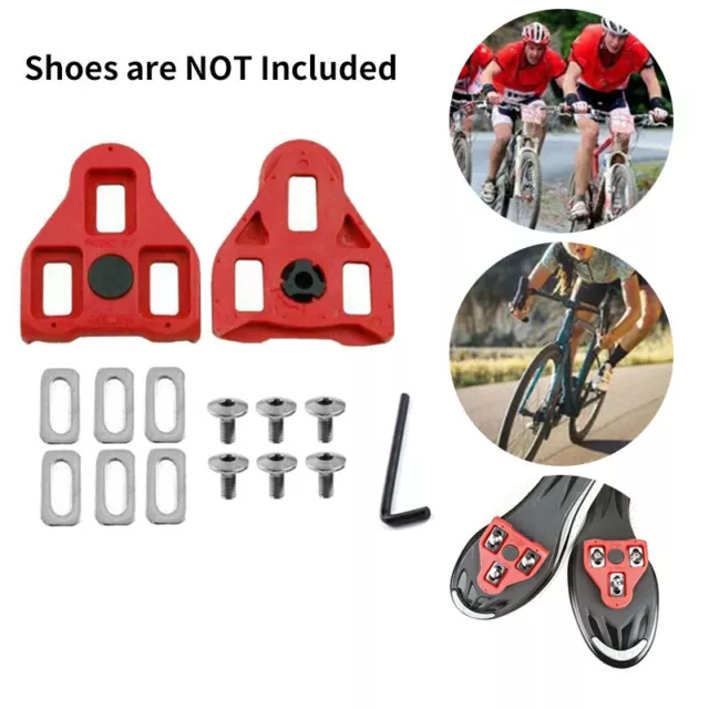 Fahrrad Rennrad Schuhplatten für Look Delta rot Pedal 9,0° Pedalplatten Cleats