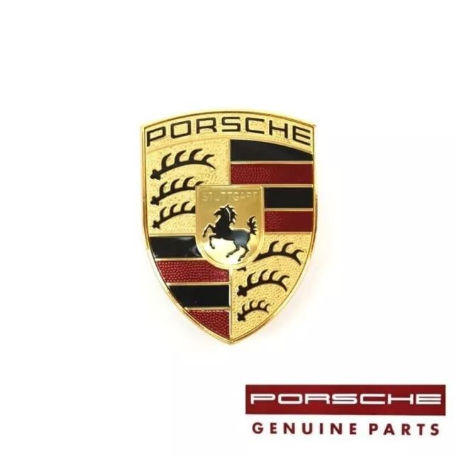 Porsche Cayenne (2008-2010) Haube Emblem Mit Halterung Basis Platte 95555960002