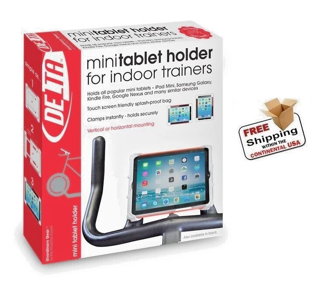 Delta Tablet Holder Caddy Mount for Spin Bike Treadmill Apple  Android iPad Etc.