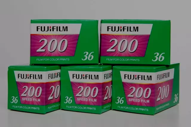 5x Fujicolor C200 135-36 Kleinbildfilm 35mm Farbfilm Color Kleinbild