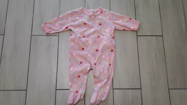 Joli pyjama fille en jersey rose, taille 6 mois, bon état