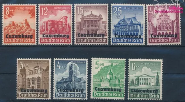 Briefmarken Luxemburg (Dt.Bes.2.WK.) 1941 Mi 33-41 postfrisch (10357450