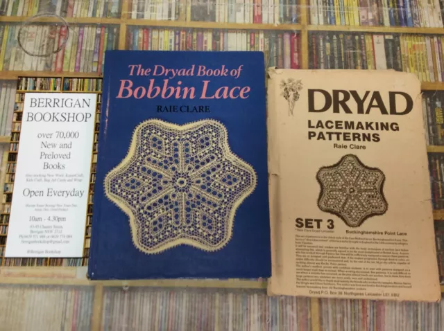 Raie Clare Dryad Book of Bobbin Lace & Lacemaking Patterns Set 3 Buckinghamshire