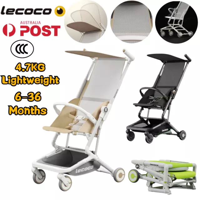 LECOCO Baby Stroller Foldable Travel Pram Kid Push Chair Fold Up Light Buggy AU