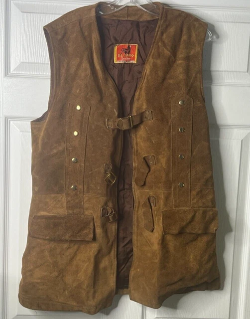 RARE Vintage El Toro   Leather Western Vest Size L