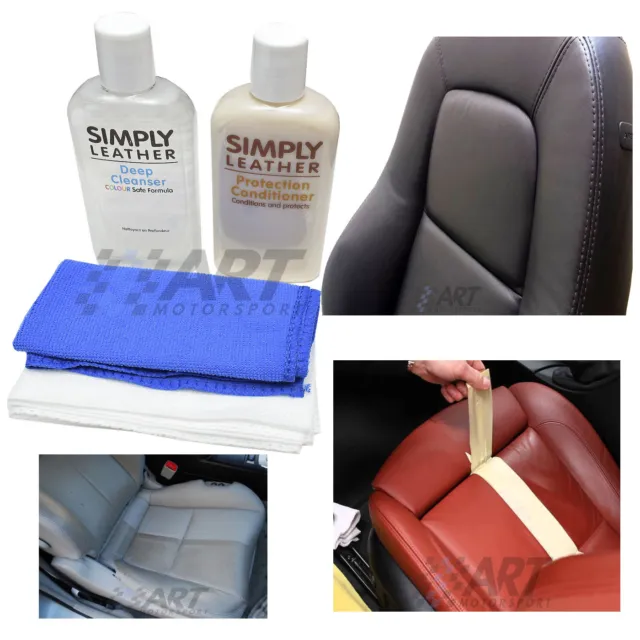 Kit de limpieza de de asientos de cuero de coche 250ml + paño de microfibra