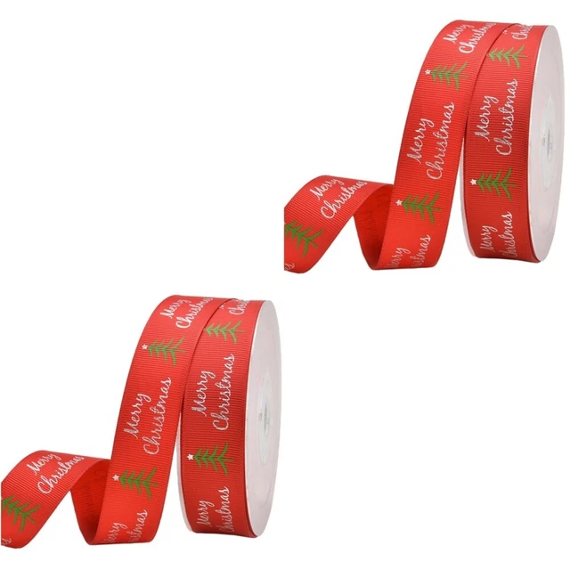 2x Weihnachten Baum Bögen Polyester Satin Band Polyester Bänder Handwerk