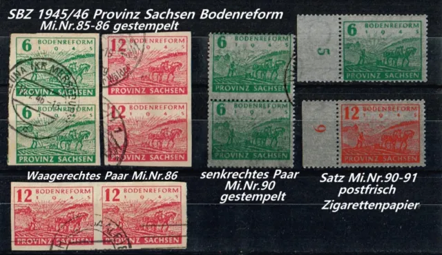 SBZ1945/46 Provinz Sachsen Bodenreform Lot siehe Bild(E113)