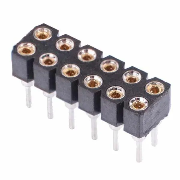 10 x 12 Pin Double Row Turned pin Socket Connector 2.54mm
