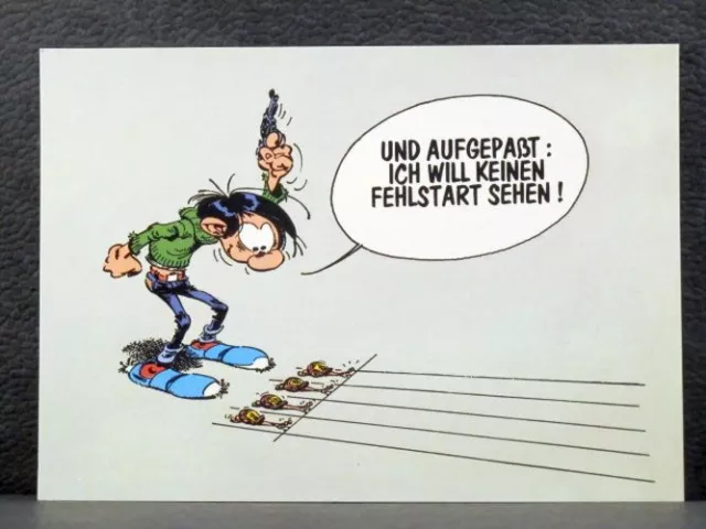 Gaston Lagaffe Postkarte  NO 4  Fehlstart  1990 Neu Sammlerstück