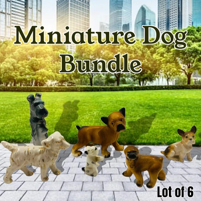 Vintage Dog Figurines Assorted Porcelain Ceramic Various Breeds & Sizes! Six Fig