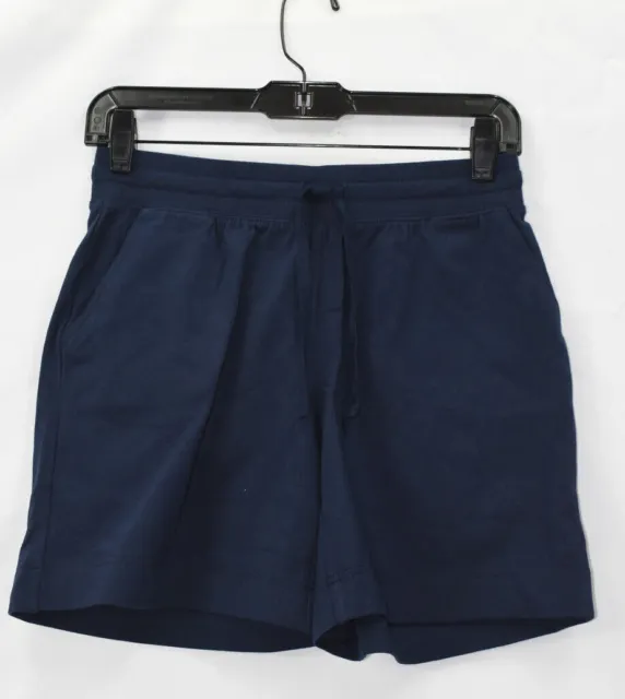 Karen Scott Sport Women's PS Petite Solid Knit Sweat Shorts, Navy, NwT