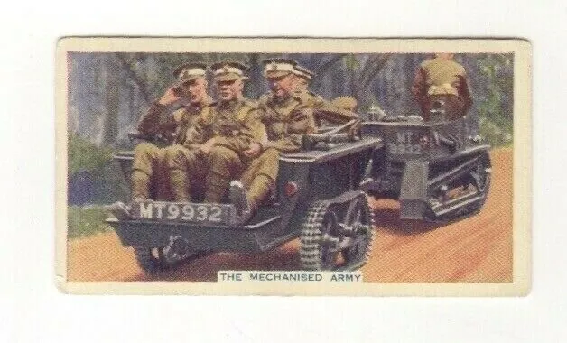 Mechanization card 1936 #03. Tractor pulling a Trench Mortar vehicle WW1