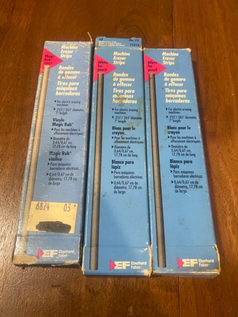 Machine Eraser Strips 3 partially used boxes