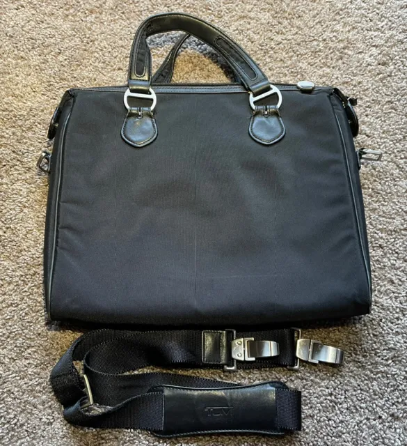 Tumi Black Ballistic Nylon Laptop Slim Design Briefcase Messenger Bag