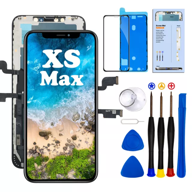 For iPhone XS Max OLED LCD Replacement Touch Screen Digitizer Display Kit /Tools