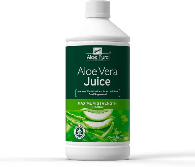 Optima Aloe Pura Aloe Vera Juice Max Maximum strength 1L 1 Litre