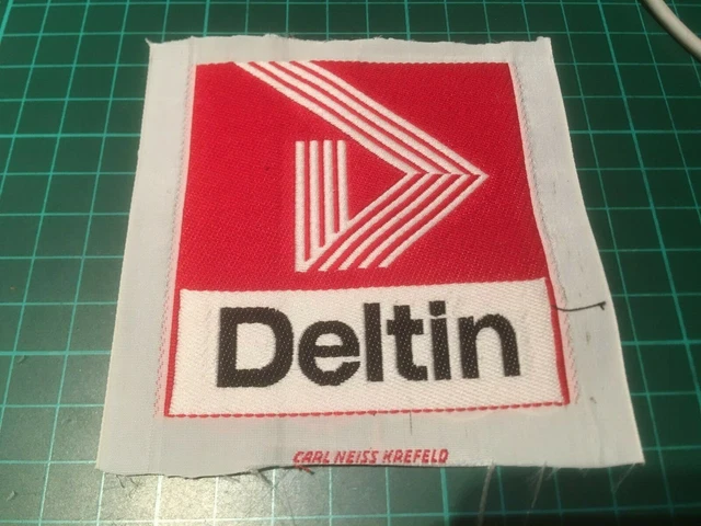 Orig. Deltin Aufnäher 75 x 80 mm für Tankwart-Overall, NEU ungebraucht