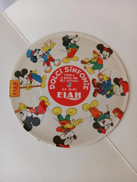 Disco Pubblicitario Elah Topolino Disney Favola Bambini Gadget