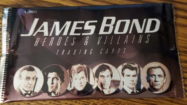 James Bond Heroes & Villains Factory Trading Cards 2010 Sealed Hobby Pack