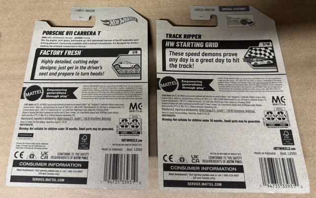 HOT WHEELS 2026 Mainline Zamac Porsche 911 Carrera T & Track Ripper Lot ...