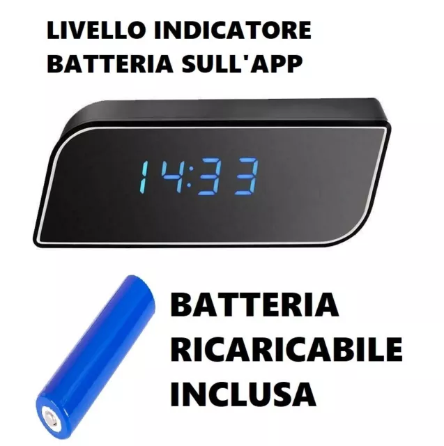 Orologio Sveglia Spia Wifi Telecamera Nascosta Ip Camera microcamera APP STORE